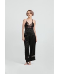 Asha Tank Top Pajama Black