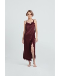 Callie Long Slip Dress Maroon