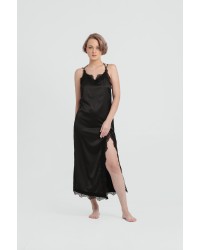 Callie Long Slip Dress Black